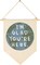 “I’m Glad You’re Here” Classroom Wall Banner – Inspirational Earth Theme Canvas Hanging Pennant Sign, Positive Affirmation Teacher Decor for Classroom, Office, Counseling & Reading Corner (15.4” x 11”)